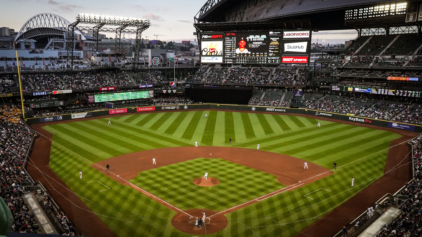 Seattle's T-Mobile Park Shot from high behind home plate