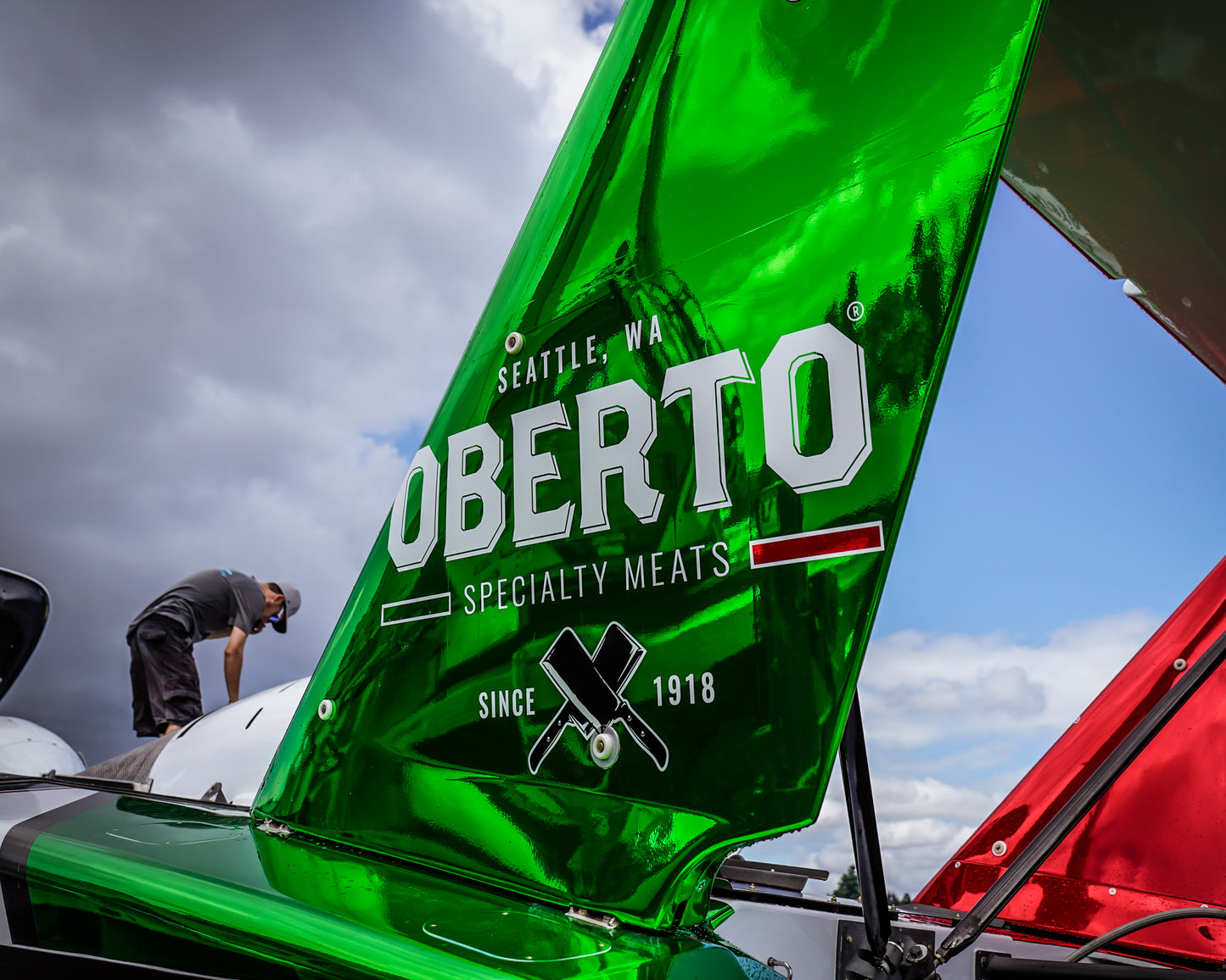 The tail fin of the 2019 Oberto Hydroplane 