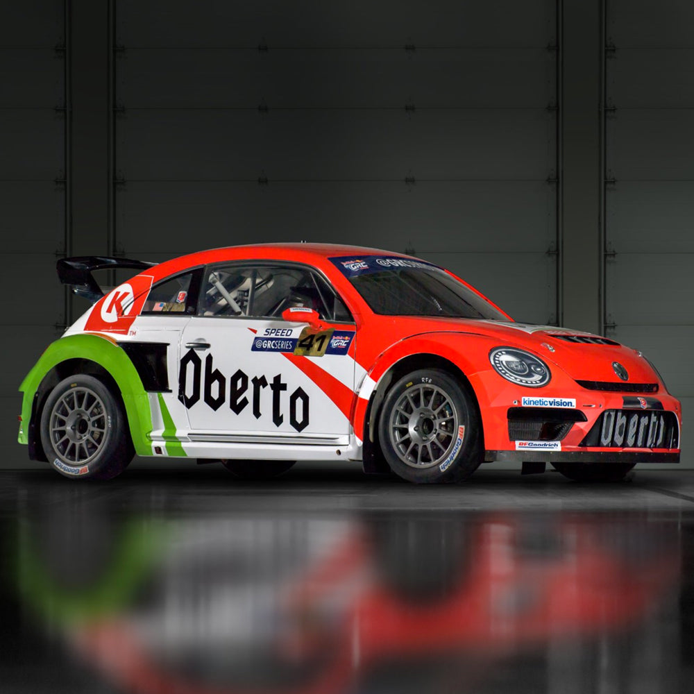 Scott Speed's Oberto painted VARX car. 