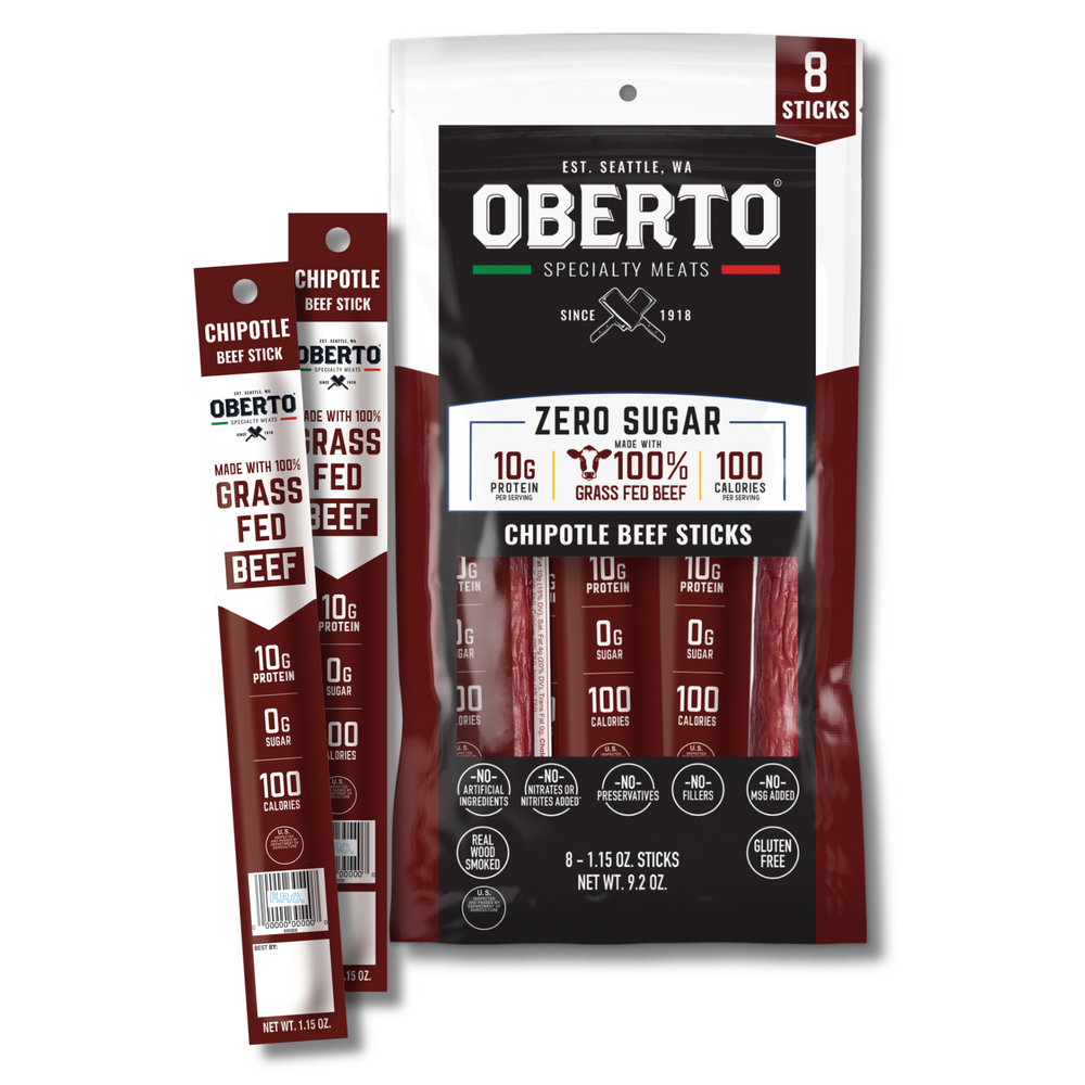 Chipotle Grass Fed Beef Sticks - 8 Pack